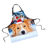 Maxbell Christmas Apron Unisex Kitchen Bib Apron Adjustable Neck Cooking CA5352R - Aladdin Shoppers