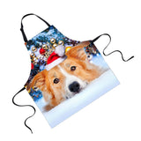 Maxbell Christmas Apron Unisex Kitchen Bib Apron Adjustable Neck Cooking CA5352R - Aladdin Shoppers