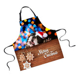 Maxbell Christmas Apron Unisex Kitchen Bib Apron Adjustable Neck Cooking CA5371R - Aladdin Shoppers