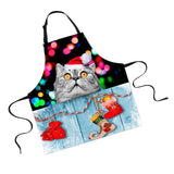 Maxbell Christmas Apron Unisex Kitchen Bib Apron Adjustable Neck Cooking CA5372R - Aladdin Shoppers