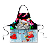 Maxbell Christmas Apron Unisex Kitchen Bib Apron Adjustable Neck Cooking CA5372R - Aladdin Shoppers