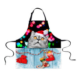 Maxbell Christmas Apron Unisex Kitchen Bib Apron Adjustable Neck Cooking CA5372R - Aladdin Shoppers