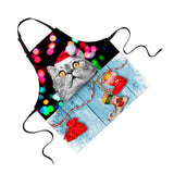 Maxbell Christmas Apron Unisex Kitchen Bib Apron Adjustable Neck Cooking CA5372R - Aladdin Shoppers