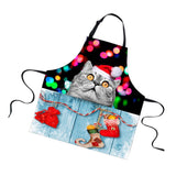 Maxbell Christmas Apron Unisex Kitchen Bib Apron Adjustable Neck Cooking CA5372R - Aladdin Shoppers