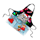 Maxbell Christmas Apron Unisex Kitchen Bib Apron Adjustable Neck Cooking CA5372R - Aladdin Shoppers