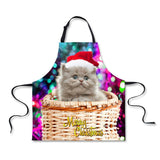 Maxbell Christmas Apron Unisex Kitchen Bib Apron Adjustable Neck Cooking CA5384R - Aladdin Shoppers