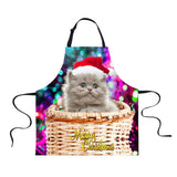 Maxbell Christmas Apron Unisex Kitchen Bib Apron Adjustable Neck Cooking CA5384R - Aladdin Shoppers