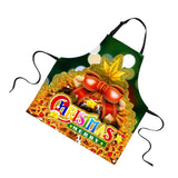 Maxbell Christmas Apron, Unisex Kitchen Bib Apron Adjustable Neck Cooking Gift 4 - Aladdin Shoppers