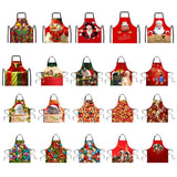 Maxbell Christmas Apron Unisex Kitchen Bib Apron for Cooking Baking Party Supplies A - Aladdin Shoppers