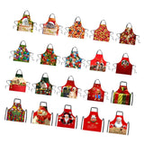 Maxbell Christmas Apron Unisex Kitchen Bib Apron for Cooking Baking Party Supplies A - Aladdin Shoppers