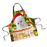 Maxbell Christmas Apron Unisex Kitchen Bib Apron for Cooking Baking Party Supplies A - Aladdin Shoppers