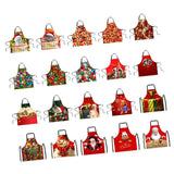 Maxbell Christmas Apron Unisex Kitchen Bib Apron for Cooking Baking Party Supplies A - Aladdin Shoppers