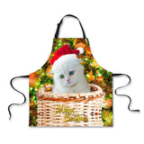 Maxbell Christmas Apron Unisex Kitchen Bib Apron for Cooking Baking Party Supplies A - Aladdin Shoppers