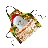 Maxbell Christmas Apron Unisex Kitchen Bib Apron for Cooking Baking Party Supplies A - Aladdin Shoppers