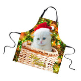 Maxbell Christmas Apron Unisex Kitchen Bib Apron for Cooking Baking Party Supplies A - Aladdin Shoppers
