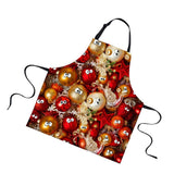Maxbell Christmas Apron Unisex Kitchen Bib Apron for Cooking Baking Party Supplies E - Aladdin Shoppers