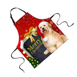 Maxbell Christmas Apron Unisex Kitchen Bib Apron for Cooking Baking Party Supplies M - Aladdin Shoppers