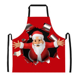 Maxbell Christmas Apron Unisex Kitchen Bib Apron for Cooking Baking Party Supplies R - Aladdin Shoppers