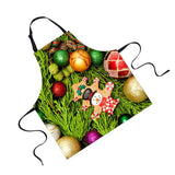 Maxbell Christmas Apron Unisex Kitchen Bib Apron for Cooking/Baking Party Supplies B - Aladdin Shoppers