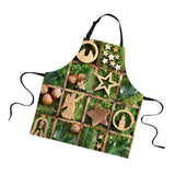 Maxbell Christmas Apron Unisex Kitchen Bib Apron for Cooking/Baking Party Supplies D