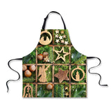 Maxbell Christmas Apron Unisex Kitchen Bib Apron for Cooking/Baking Party Supplies D - Aladdin Shoppers