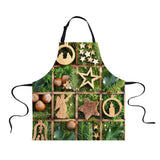 Maxbell Christmas Apron Unisex Kitchen Bib Apron for Cooking/Baking Party Supplies D - Aladdin Shoppers
