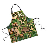 Maxbell Christmas Apron Unisex Kitchen Bib Apron for Cooking/Baking Party Supplies D - Aladdin Shoppers
