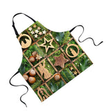Maxbell Christmas Apron Unisex Kitchen Bib Apron for Cooking/Baking Party Supplies D - Aladdin Shoppers