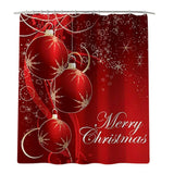 Maxbell Christmas Shower Curtain with Hooks Waterproof Bathroom Decor Ball - Aladdin Shoppers