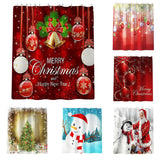 Maxbell Christmas Shower Curtain with Hooks Waterproof Bathroom Decor Bell - Aladdin Shoppers