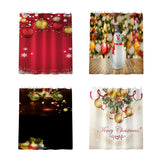 Maxbell Christmas Style athroom Curtains with 12 Hooks for Bathroom Decor Style01 - Aladdin Shoppers