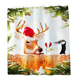 Maxbell Christmas Style Bathroom Curtains with Hooks for Bathroom Decor Flower - Aladdin Shoppers