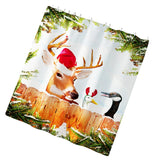 Maxbell Christmas Style Bathroom Curtains with Hooks for Bathroom Decor Flower - Aladdin Shoppers