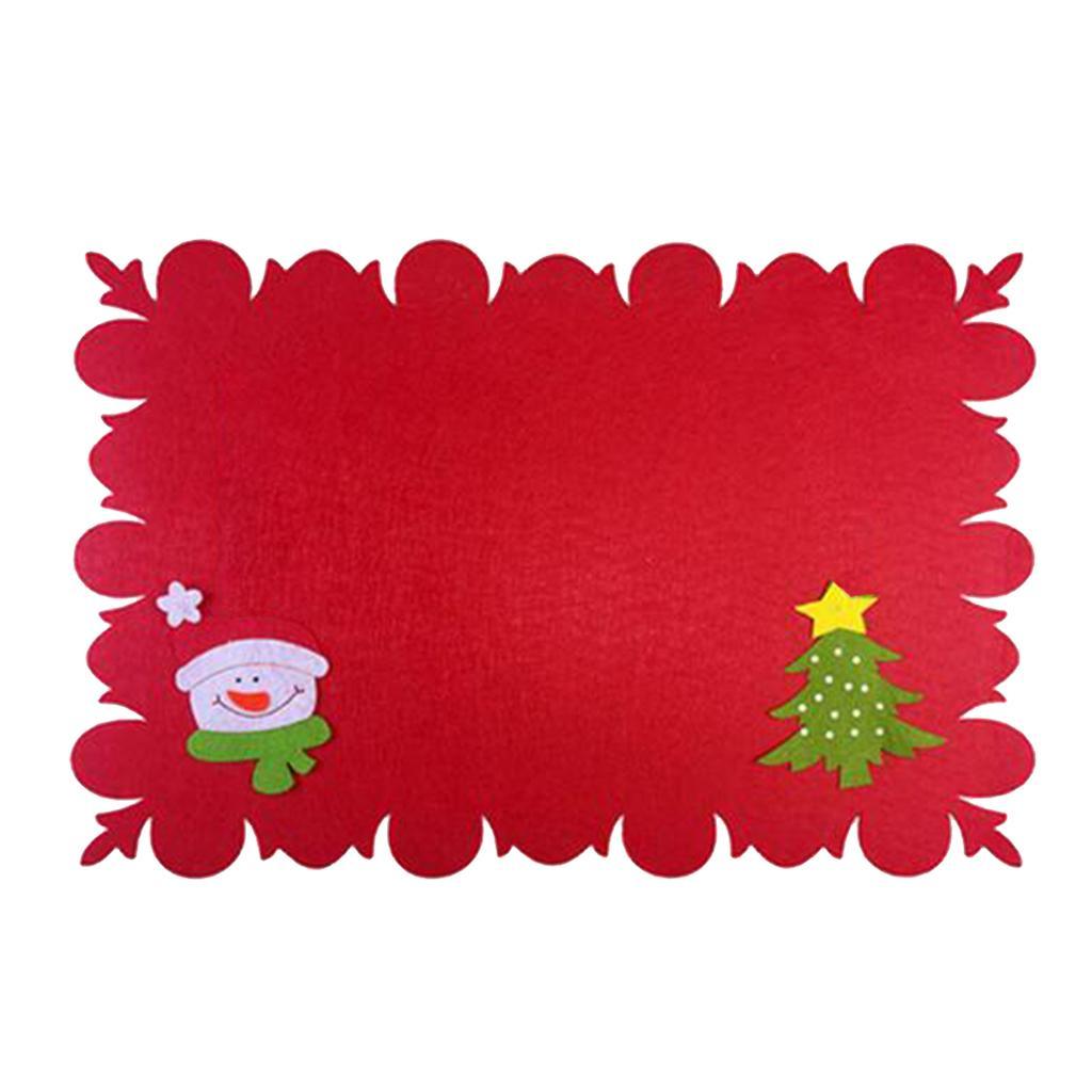 Maxbell Christmas Table Placemat Tableware Mat Pad for Holiday Decor 46x31cm C - Aladdin Shoppers