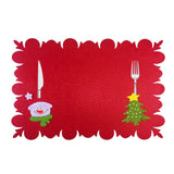 Maxbell Christmas Table Placemat Tableware Mat Pad for Holiday Decor 46x31cm C - Aladdin Shoppers