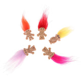 Maxbell Chromatic 5 Pieces Lucky Troll Doll Dams Doll Mini Action Figures Toy for Cake Toppers/ Dollhouse Decor - Aladdin Shoppers