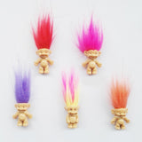 Maxbell Chromatic 5 Pieces Lucky Troll Doll Dams Doll Mini Action Figures Toy for Cake Toppers/ Dollhouse Decor - Aladdin Shoppers
