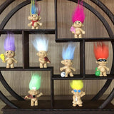 Maxbell Chromatic 5 Pieces Lucky Troll Doll Dams Doll Mini Action Figures Toy for Cake Toppers/ Dollhouse Decor - Aladdin Shoppers