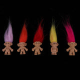 Maxbell Chromatic 5 Pieces Lucky Troll Doll Dams Doll Mini Action Figures Toy for Cake Toppers/ Dollhouse Decor - Aladdin Shoppers