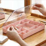 Maxbell Clear Organizer Container Storage Box for Nail Tip Jewelry Beads Pink - Aladdin Shoppers