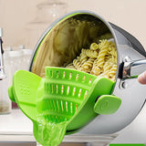 Maxbell Clip-on Silicone Kitchen Pan Strainer Colander & Drainer, Pan Strainer Green - Aladdin Shoppers