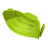 Maxbell Clip-on Silicone Kitchen Pan Strainer Colander & Drainer, Pan Strainer Green - Aladdin Shoppers