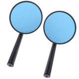 Maxbell CNC Alloy Side Rear View Race Mirrors for Motorbikes Scooters ATV Blue - Aladdin Shoppers