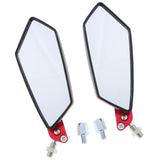 Maxbell CNC Aluminum Racing Side Rear View Mirrors for Motorcycle Scooter ATV Red - Aladdin Shoppers