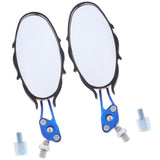 Maxbell CNC Aluminum Side Rear View Race Mirrors for Motorcycle Scooters ATV Blue - Aladdin Shoppers