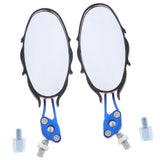 Maxbell CNC Aluminum Side Rear View Race Mirrors for Motorcycle Scooters ATV Blue - Aladdin Shoppers