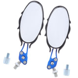 Maxbell CNC Aluminum Side Rear View Race Mirrors for Motorcycle Scooters ATV Blue - Aladdin Shoppers