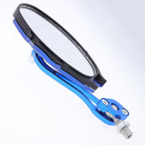Maxbell CNC Aluminum Side Rear View Race Mirrors for Motorcycle Scooters ATV Blue - Aladdin Shoppers