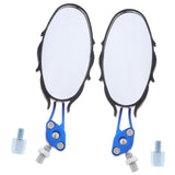 Maxbell CNC Aluminum Side Rear View Race Mirrors for Motorcycle Scooters ATV Blue - Aladdin Shoppers
