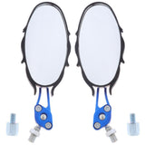 Maxbell CNC Aluminum Side Rear View Race Mirrors for Motorcycle Scooters ATV Blue - Aladdin Shoppers